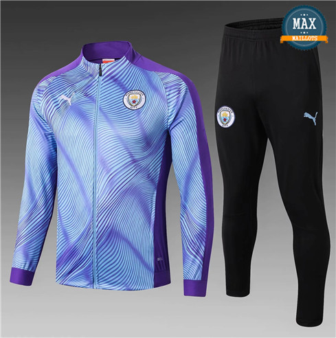 Veste Survetement Manchester City Enfant 2019/20 Bleu/Violet