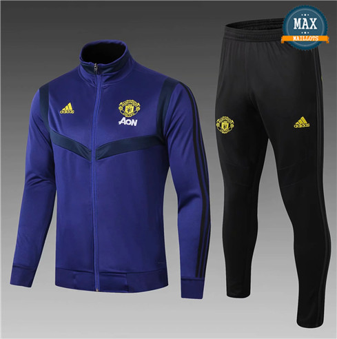 Veste Survetement Manchester United Enfant 2019/20 Bleu Marine