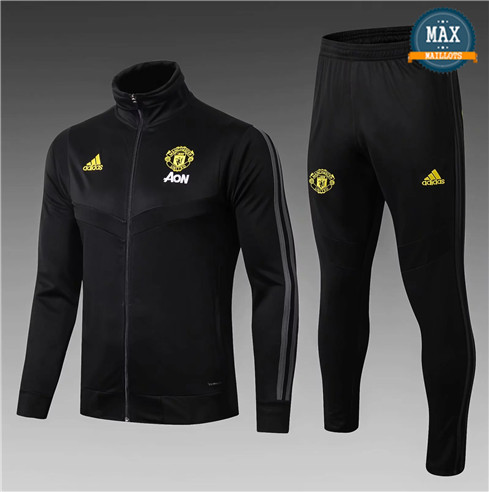 Veste Survetement Manchester United Enfant 2019/20 Noir