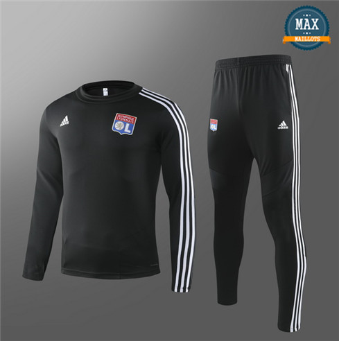 Survetement Lyon Enfant 2019/20 Noir Col Rond