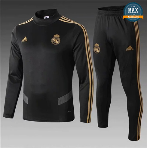 Survetement Real Madrid Enfant 2019/20 Noir Col Haut