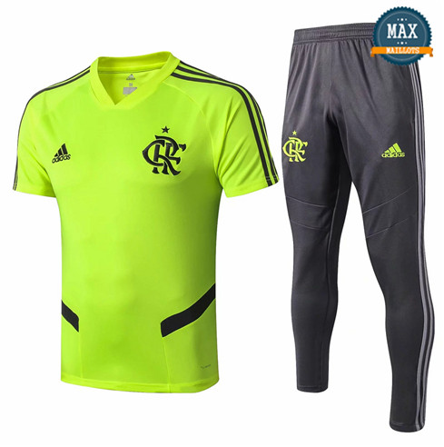 Maillot + Pantalon Flamengo 2019/20 Training Vert/Noir Col V