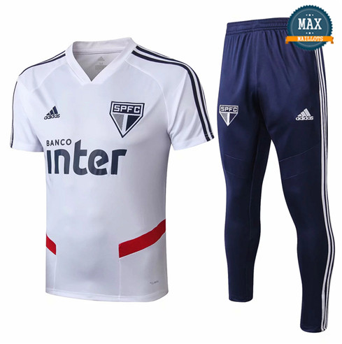 Maillot + Pantalon São Paulo 2019/20 Training Blanc/Bleu Col V