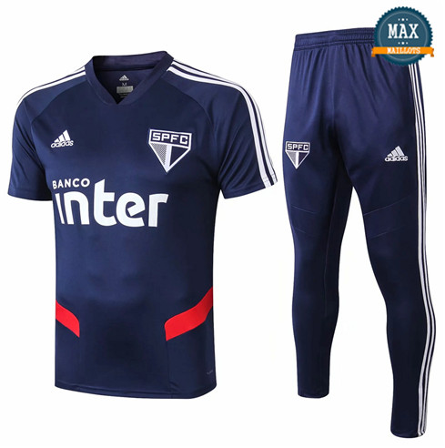 Maillot + Pantalon São Paulo 2019/20 Training Bleu Col V