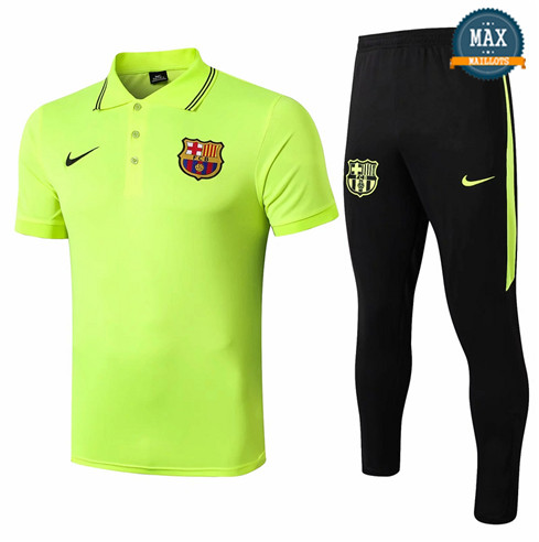 Maillot Polo + Pantalon Barcelone 2019/20 Training Vert