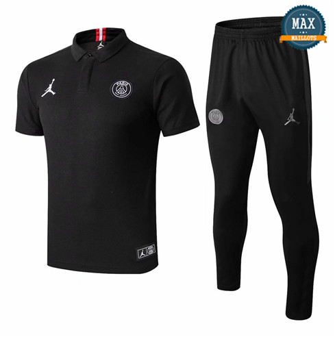 Maillot Polo PSG Jordan 2018/19 Training Noir/Rouge