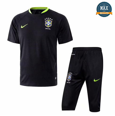 Maillot + Pantalon Brésil 2018/19 Training Noir