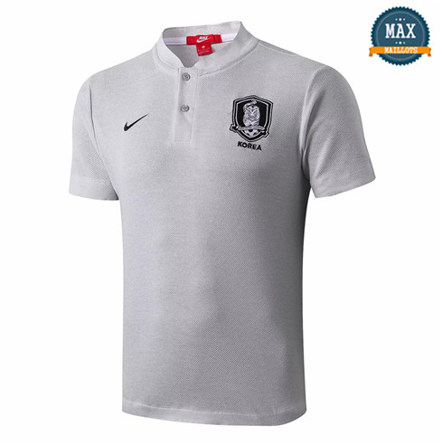 Maillot Corée 2019/20 Training Gris Col V 02