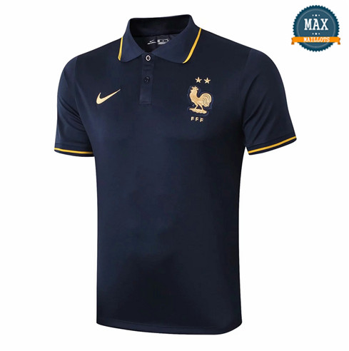Maillot Polo France Training Bleu Marine