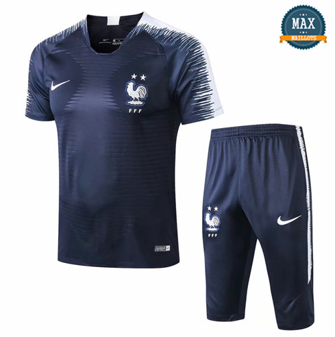 Maillot France 2018/19 Training Bleu Marine Strike Drill