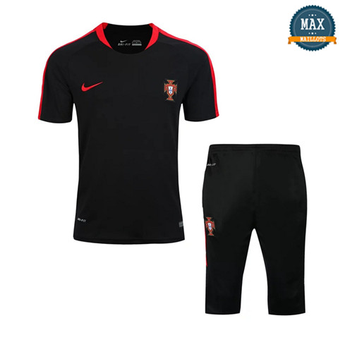 Maillot Polo + Pantalon portugal 2018/19 Training Noir Rouge