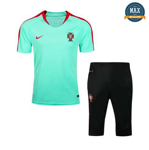 Maillot Polo + Pantalon portugal 2018/19 Training Vert Rouge