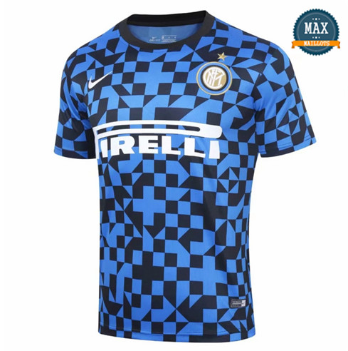 Maillot Inter Milan 2019/20 Training Bleu/Noir Col Rond