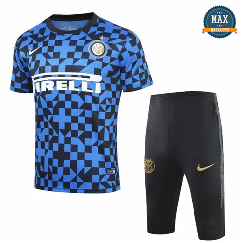 Maillot + Pantalon Inter Milan 2019/20 Training Bleu/Noir Col Rond