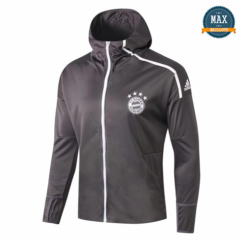 Veste à Capuche Bayern Munich 2018/19 Gris fonce