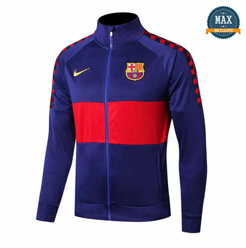Veste Barcelone 2019/20 Bleu Marine/Rouge Col Haut