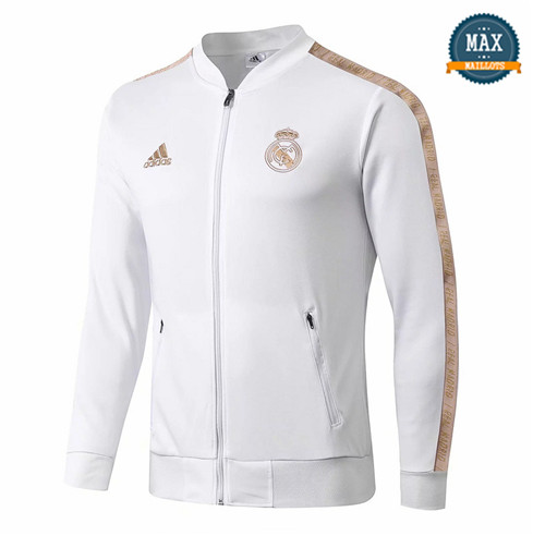 Veste Real Madrid 2019/20 Blanc/Jaune col bas