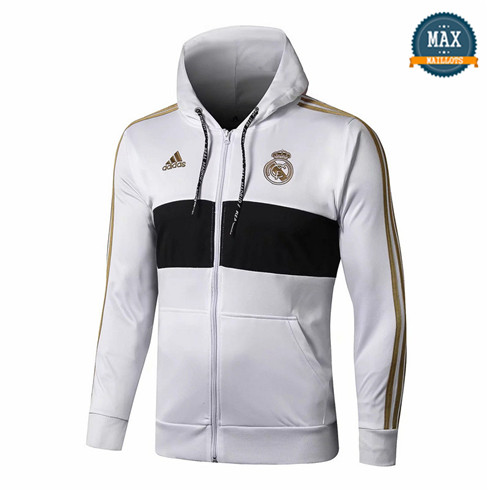 Veste à Capuche Real Madrid 2019/20 Blanc/Noir