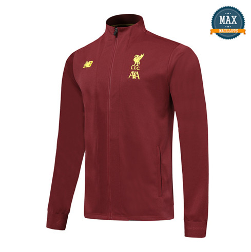 Veste Liverpool L.F.C 2019/20 Jujube Rouge Col Haut