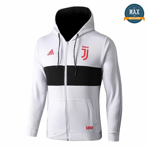 Veste à Capuche Juventus 2019/20 Blanc/Noir