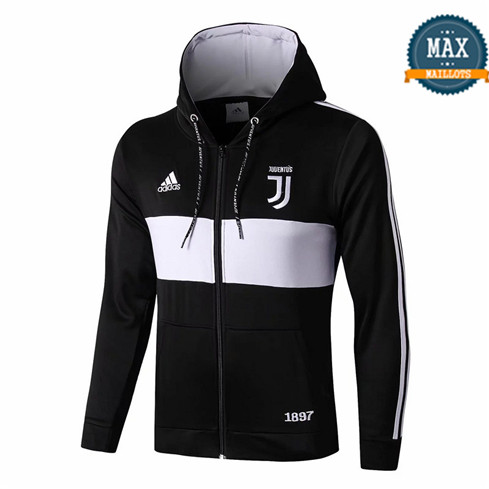 Veste à Capuche Juventus 2019/20 Noir/Blanc