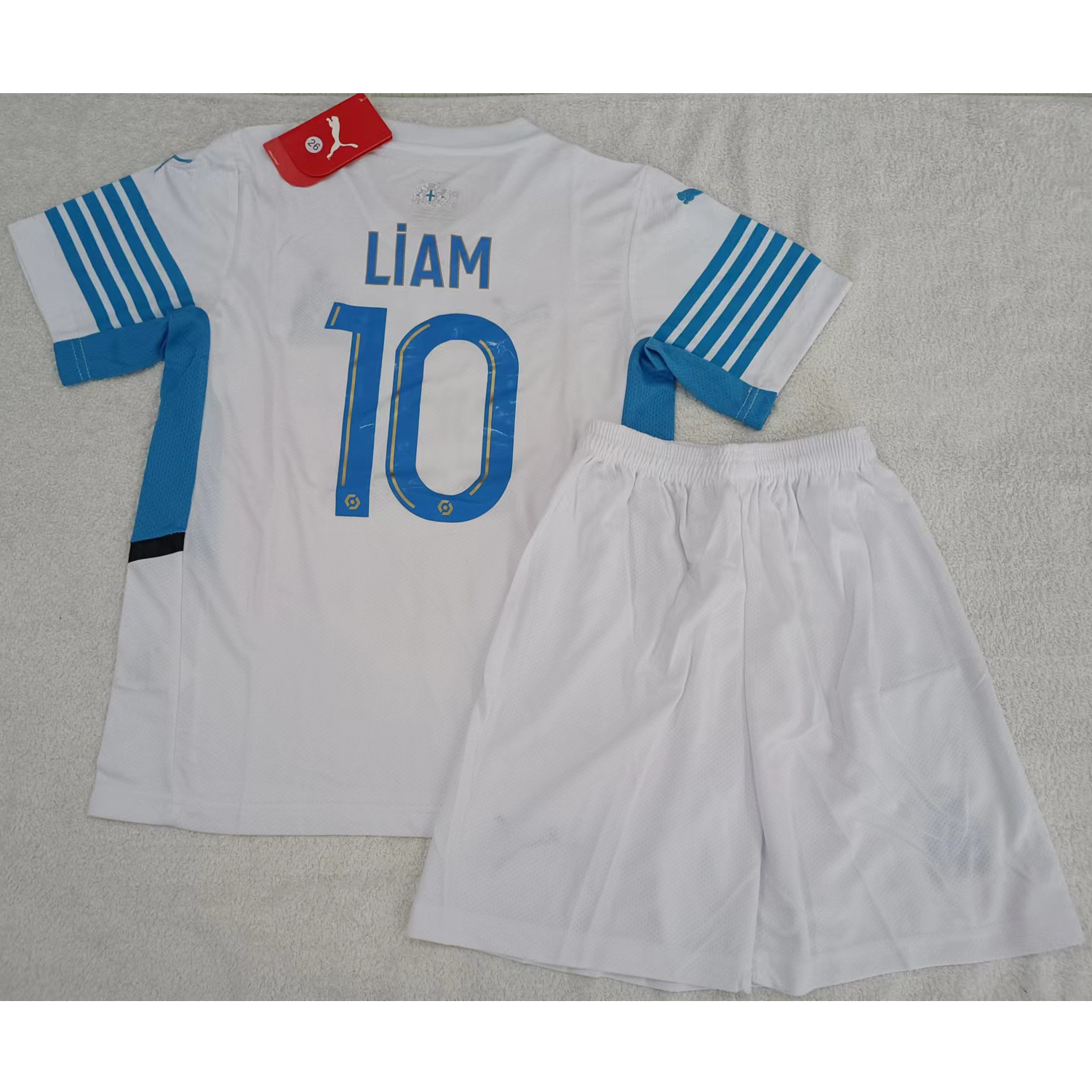 max maillots produits à prix réduits 2302112 Enfant Marseille LIAM 10 Taille 26 Blanc