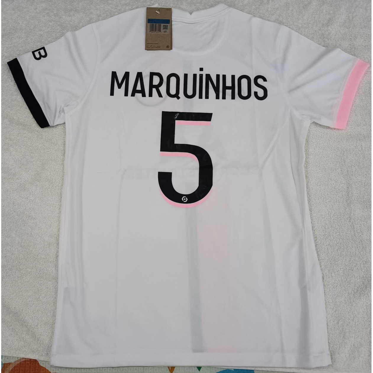 max maillots produits à prix réduits 230284 Paris Saint Germain MARQUiNHOS 5 Taille M Blanc