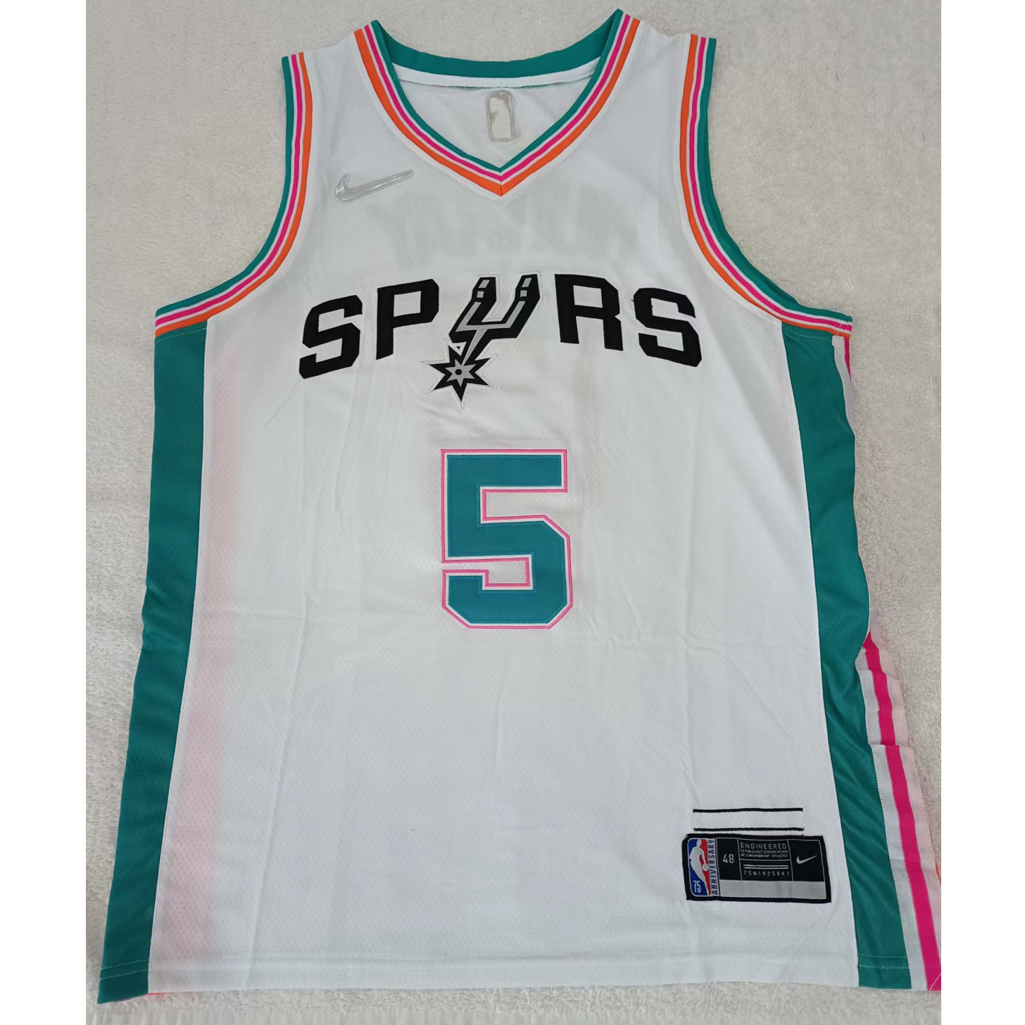 max maillots produits à prix réduits 230291 San Antonio Spurs MURRAY 5 Taille M Blanc