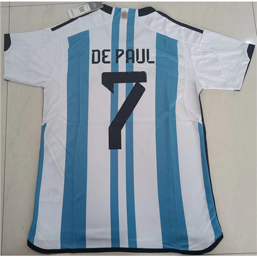 240213 Max Maillots Argentine DEPAUL 7 Blanc Taille:M