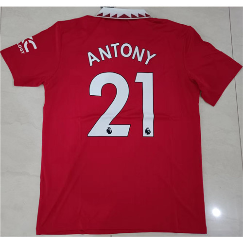 240239 Max Maillots Manchester United ANTONY 21 rouge Taille:L