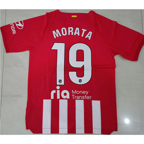 240247 Max Maillots Atletico Madrid MORATA 19 rouge Taille:S