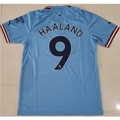 240258 Max Maillots Manchester City HAALAND 9 bleu Taille:S