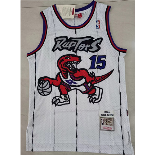 240282 Max Maillots NBA Toronto Raptors CARTER 15 Blanc Taille:S