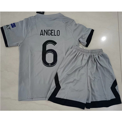 240310 Max Maillots PSG Enfant ANGELO 6 gris Taille:22
