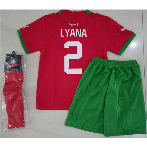 240319 Max Maillots Maroc Enfant LYANA 2 rouge + Chaussettes Taille:20