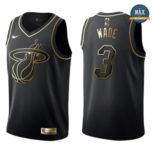 Dwyane Wade, Miami Heat - Black/Gold