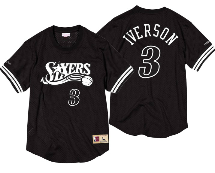 Allen Iverson, Philadelphia 76ers - Mitchell & Ness Black & White