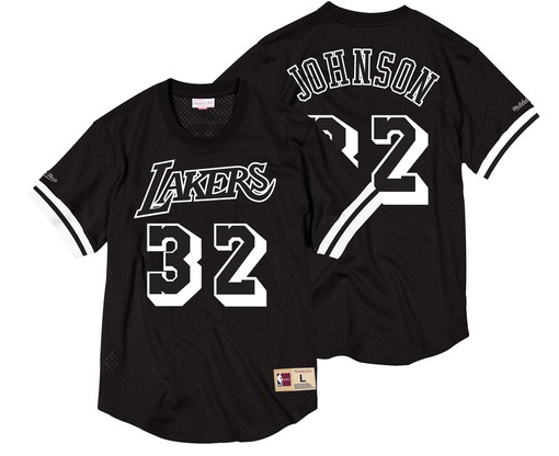 Magic Johnson, Los Angeles Lakers - Mitchell & Ness Black & White
