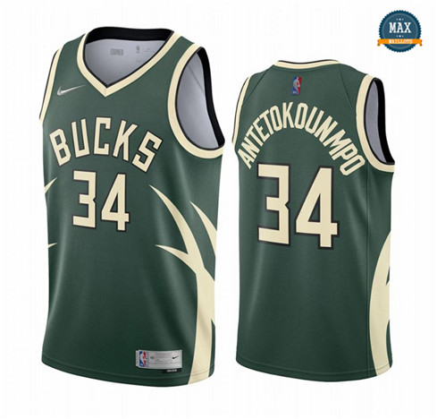 Maxmaillots Giannis Antetokounmpo, Milwaukee Bucks 2020/21 - Earned