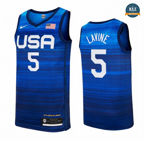 Maxmaillots Zach LaVine, EEUU 2021 JJOO - Bleu