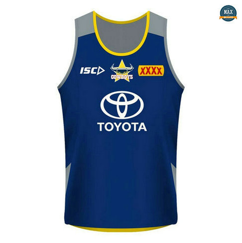 Max Maillot Rugby Debardeur North Queensland Cowboys 2018/19 Bleu Marine