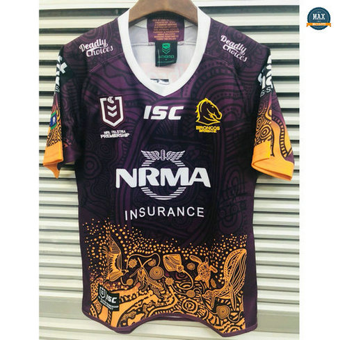 Max Maillot Rugby Brisbane Broncos édition souvenir 2019/20