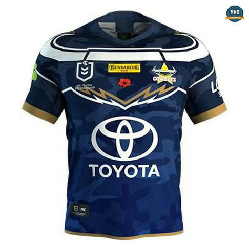 Max Maillot Rugby North Queensland Cowboys édition souvenir 2019/20 Bleu Marine