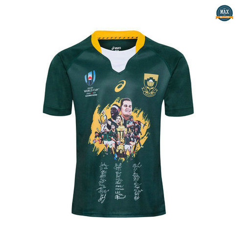 Max Maillot Rugby Afrique du Sud Coupe du monde Signature Edition 2019/20