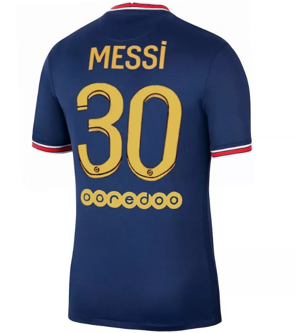 Max Maillots PSG Domicile 2021/22 MESSI (Police dorée)